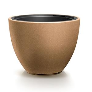 Prosperplast Plantenpot/bloempot Sevilla - buiten/binnen - kunststof - hout/beige - D39 x H30 cm -