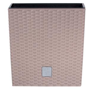 Prosperplast Kunststof Rato rotan bloempot/plantenpot met binnenpot taupe 32 cm -