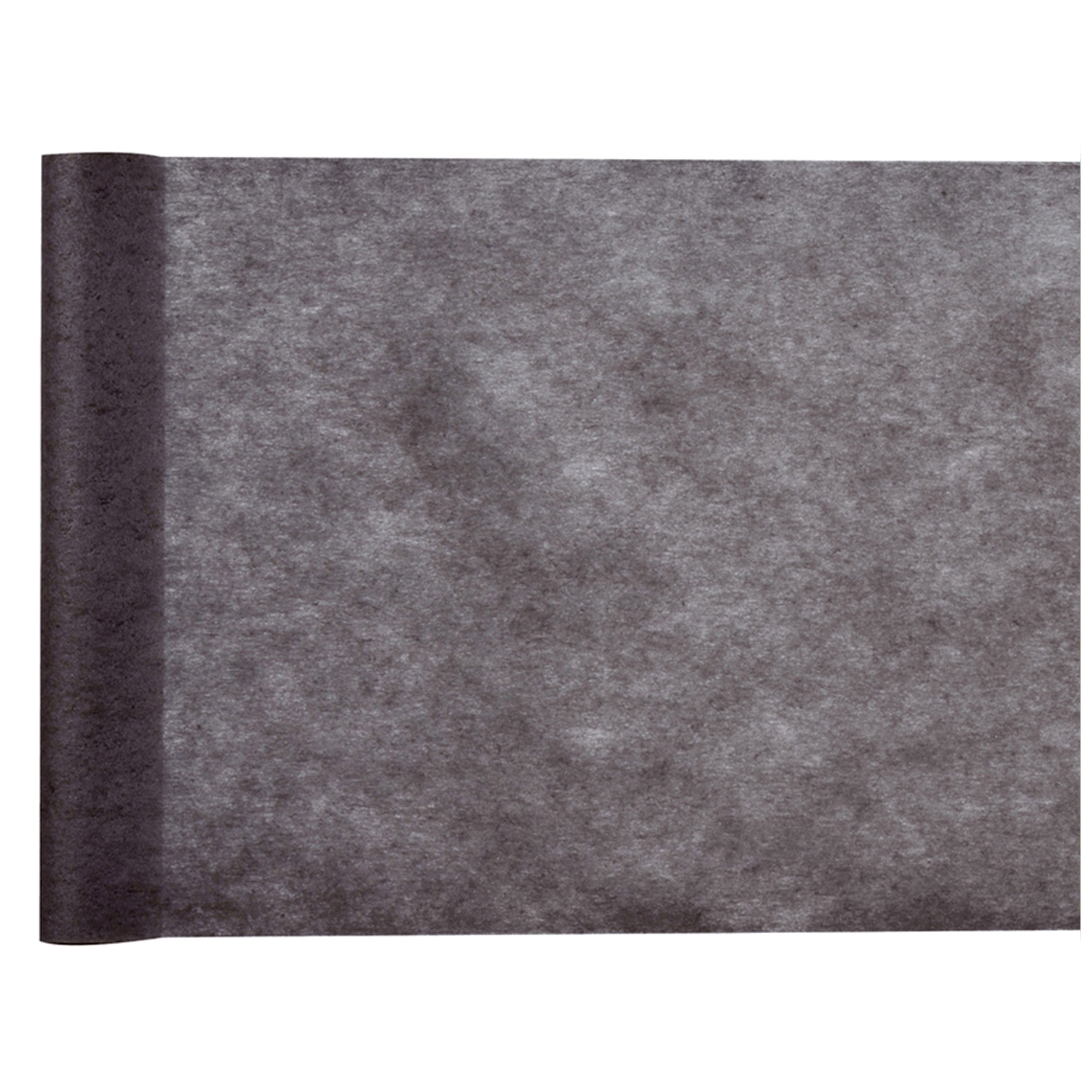 Santex Tafelloper op rol - polyester - zwart - 30 cm x 10 -