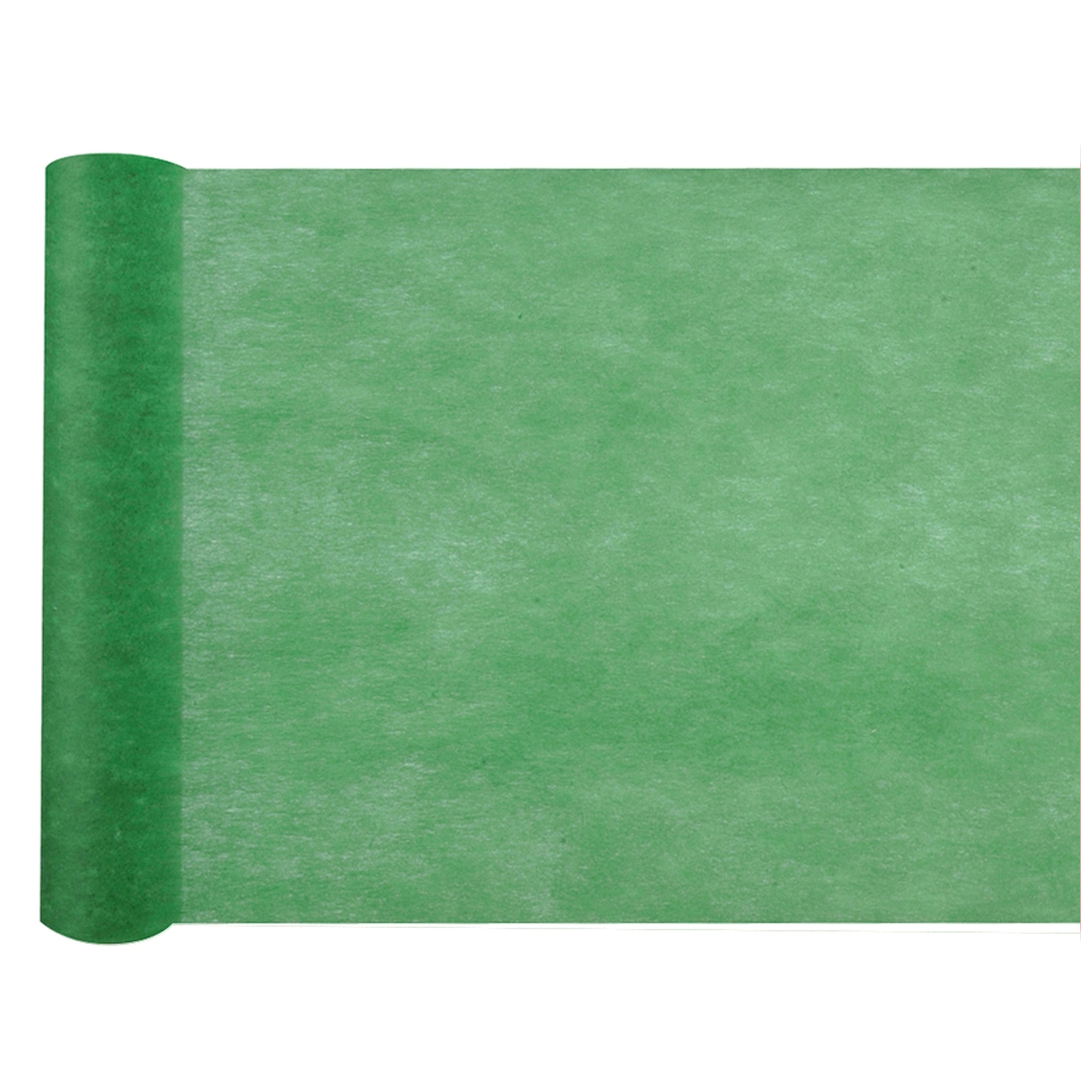Santex Tafelloper op rol - polyester - donkergroen - 30 cm x 10 -