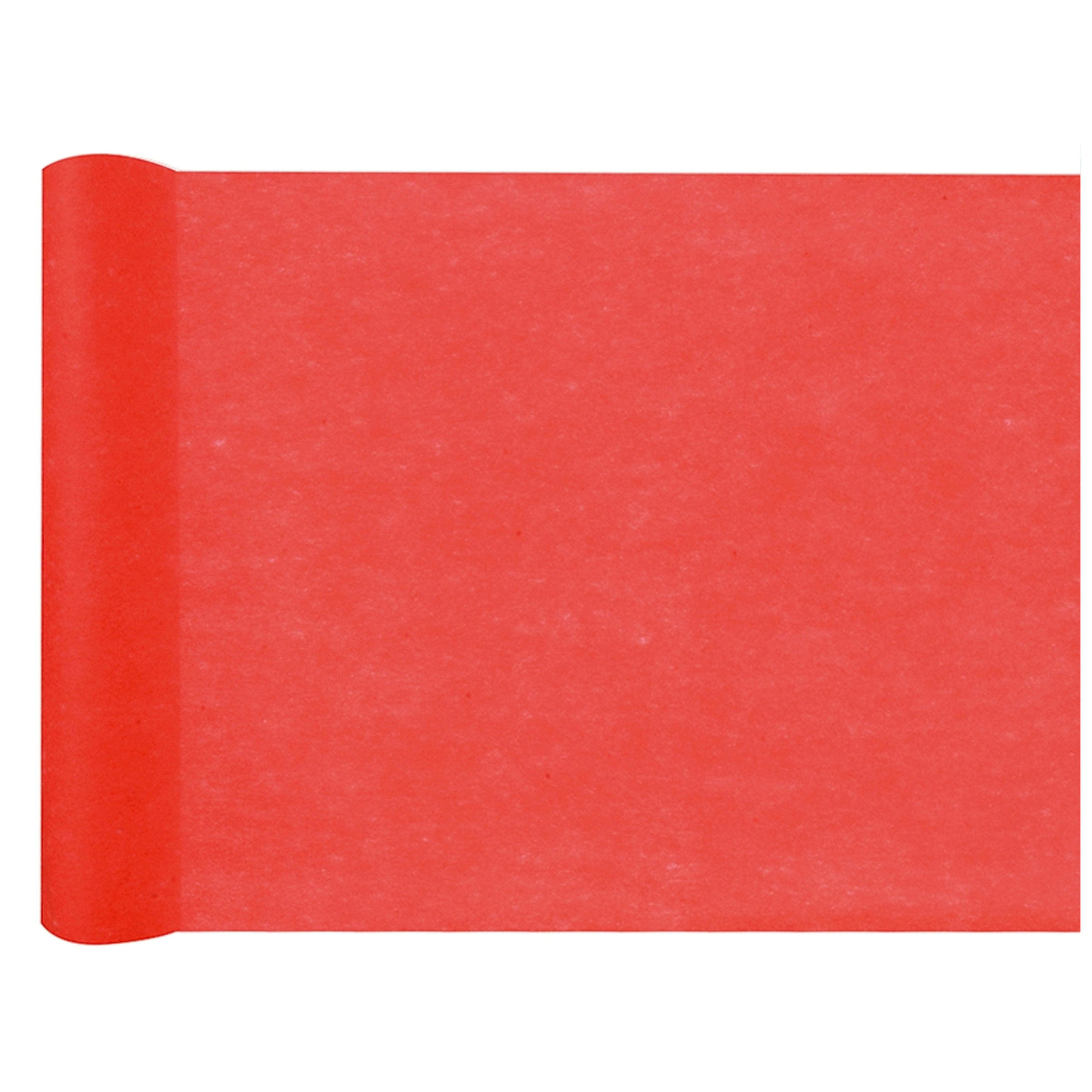 Santex Tafelloper op rol - polyester - rood - 30 cm x 10 -