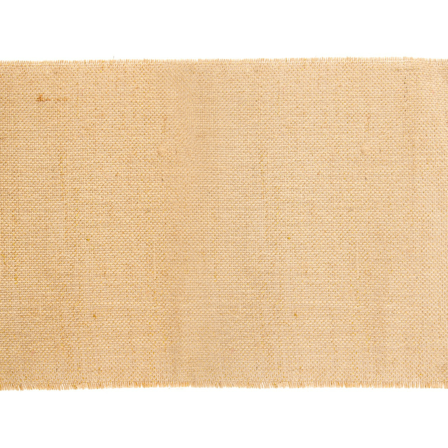 Chaks Jute tafelloper - 29 x 300 cm - beige met gouden draad erdoor -