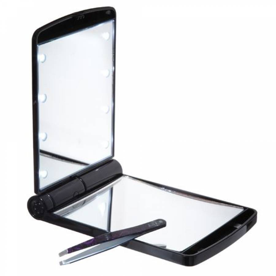 Pocketspiegel met LED -licht en 5x vergroting