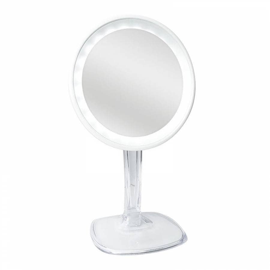 Halo oplaadbare cosmetische spiegel met LED en 10x vergroting - wit - wit