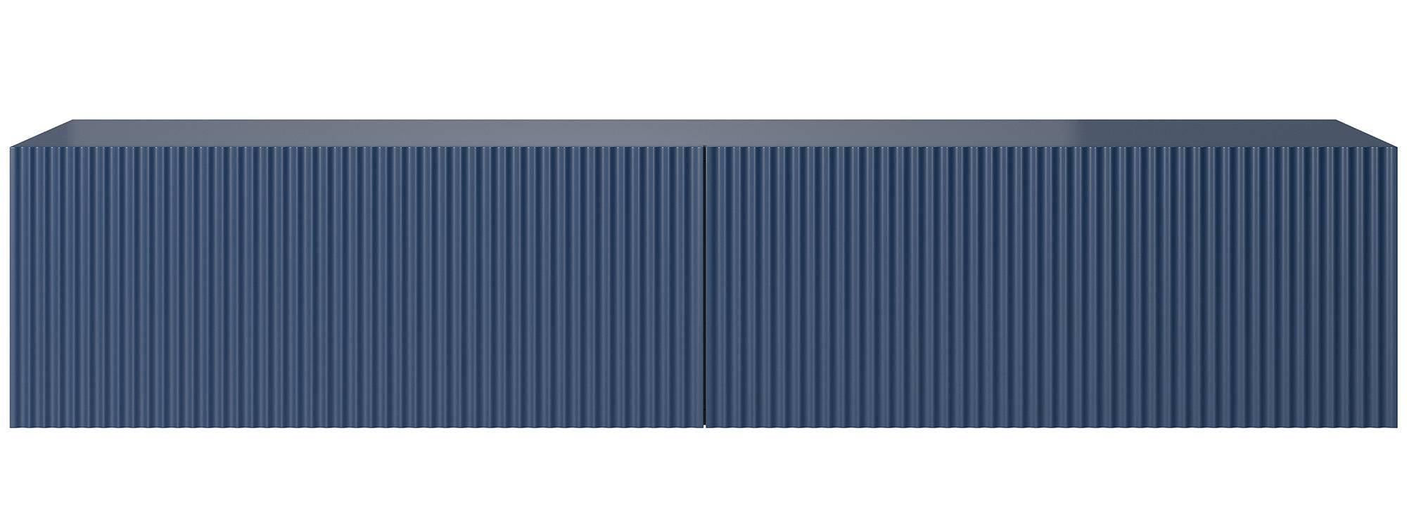 Selsey - Veldio - TV-Lowboard stehend Dunkelblau, mit gefräster Front, 140 cm breit