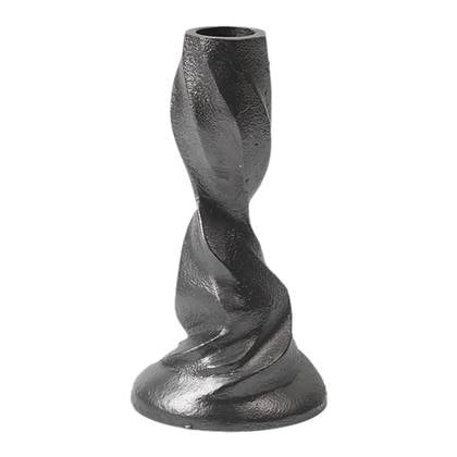 Ferm living Gale Kandelaar Blackened Aluminium - H 13 cm