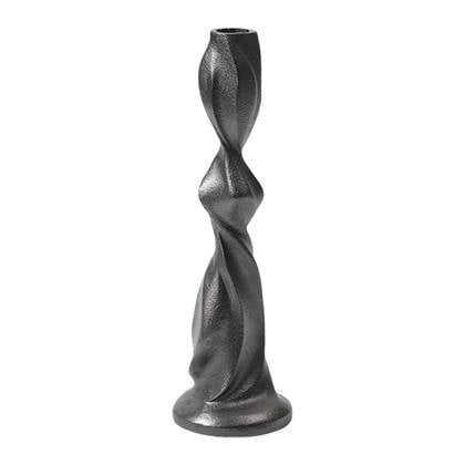 Ferm living Gale Kandelaar Blackened Aluminium - H 25 cm