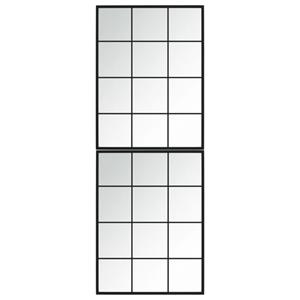 vidaXL Wandspiegels 2 st 80x60 cm metaal zwart