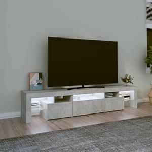 vidaXL TV-Schrank TV-Schrank mit LED-Leuchten Betongrau 200x36,5x40 cm (1-St)