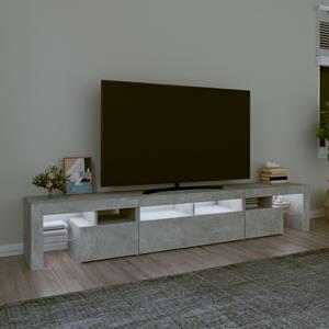 bonnevie TV-Schrank mit LED-Leuchten Betongrau 230x36,5x40 cm vidaXL12264