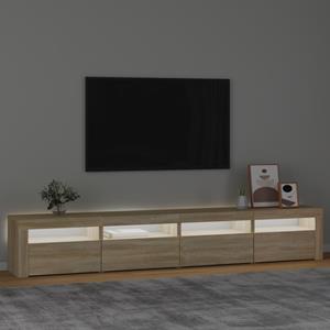 vidaXL Tv-meubel met LED-verlichting 240x35x40 cm sonoma eikenkleurig