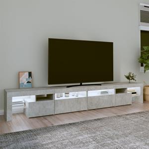 bonnevie TV-Schrank mit LED-Leuchten Betongrau 260x36,5x40 cm vidaXL664349