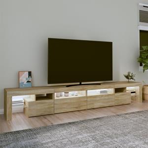 vidaXL Tv-meubel met LED-verlichting 260x36,5x40cm sonoma eikenkleurig