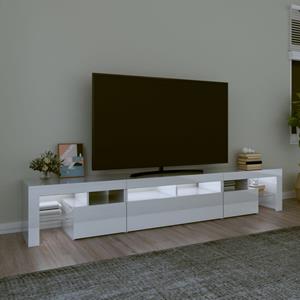 bonnevie TV-Schrank mit LED-Leuchten Hochglanz-Weiß 230x36,5x40 cm vidaXL39156