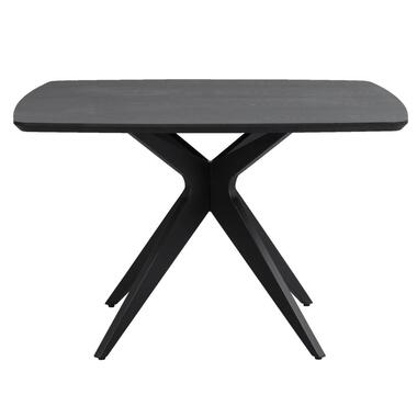 Leen Bakker Eettafel Suzanne vierkant - zwart - 120x120 cm