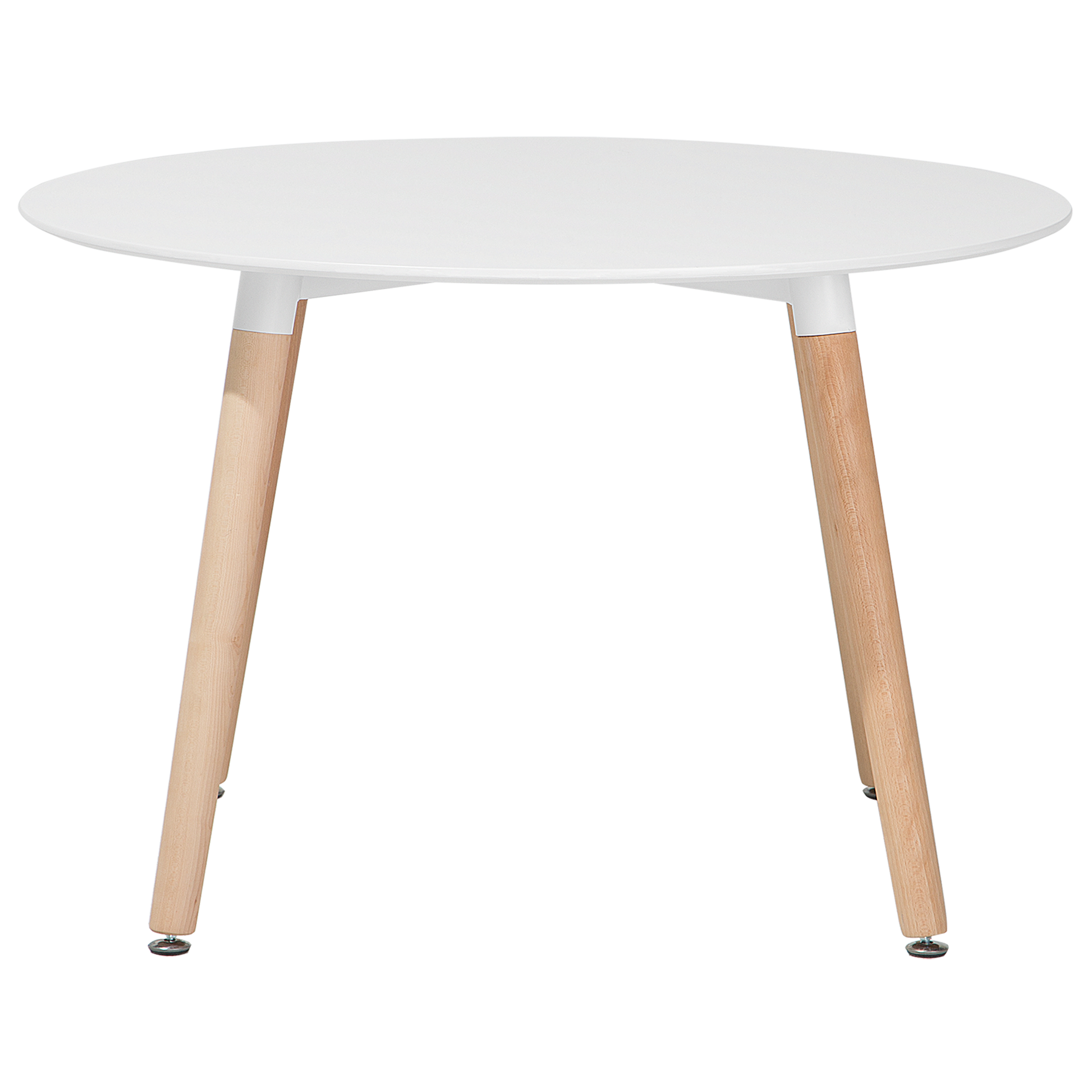BELIANI Eettafel rubberhout wit ⌀ 120 cm BOVIO
