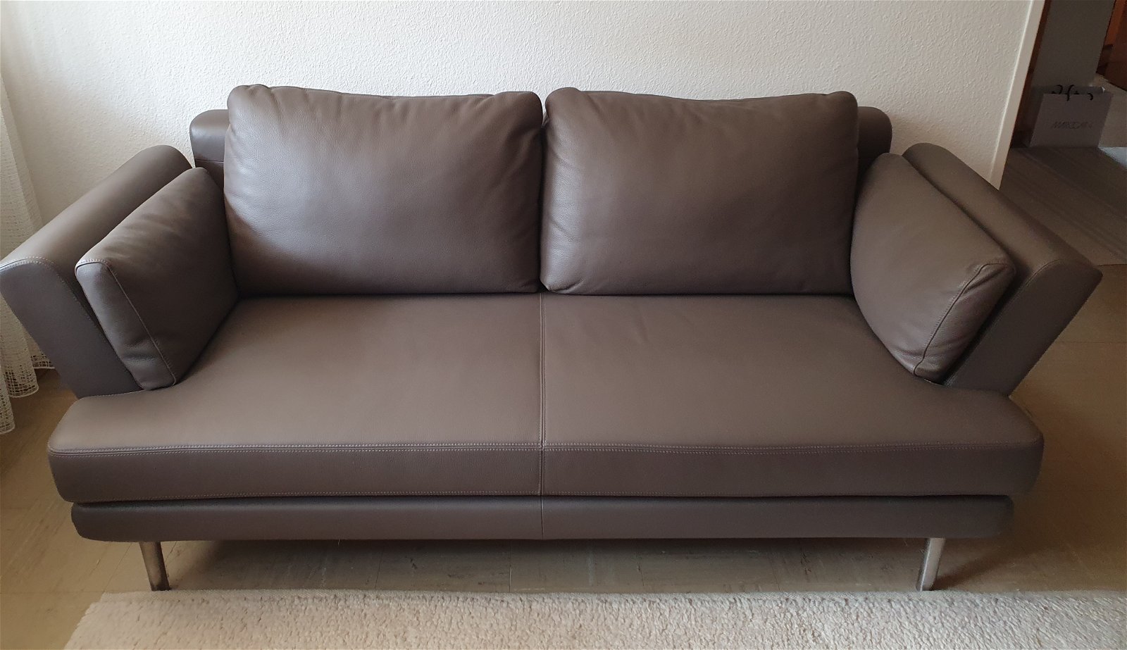Whoppah Intertime Sofa Leather/Chrome - Tweedehands