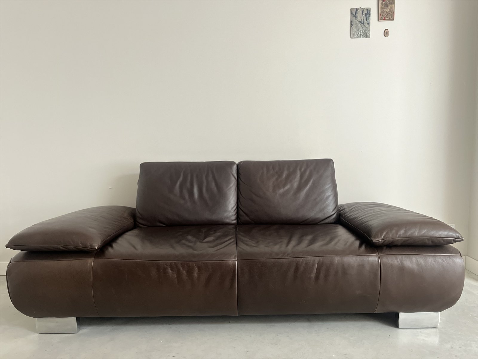 Koinor sofa 2 Aluminium/Leather - Tweedehands