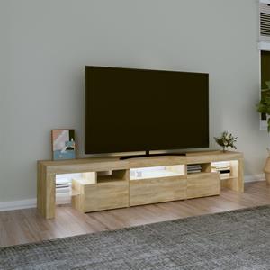 vidaXL TV-Schrank TV-Schrank mit LED-Leuchten Sonoma-Eiche 200x36,5x40 cm (1-St)