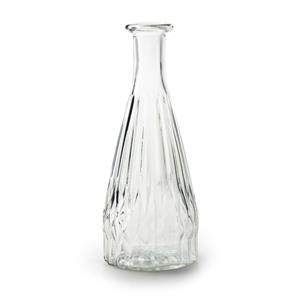 Jodeco Bloemenvaas Patty - helder transparant glas - D8,5 x H21 cm - fles vaas -