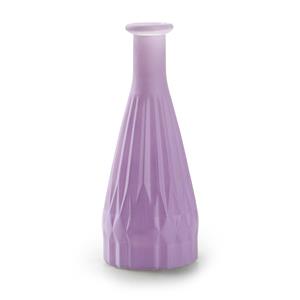 Jodeco Bloemenvaas Patty - mat lila - glas - D8,5 x H21 cm - fles vaas -