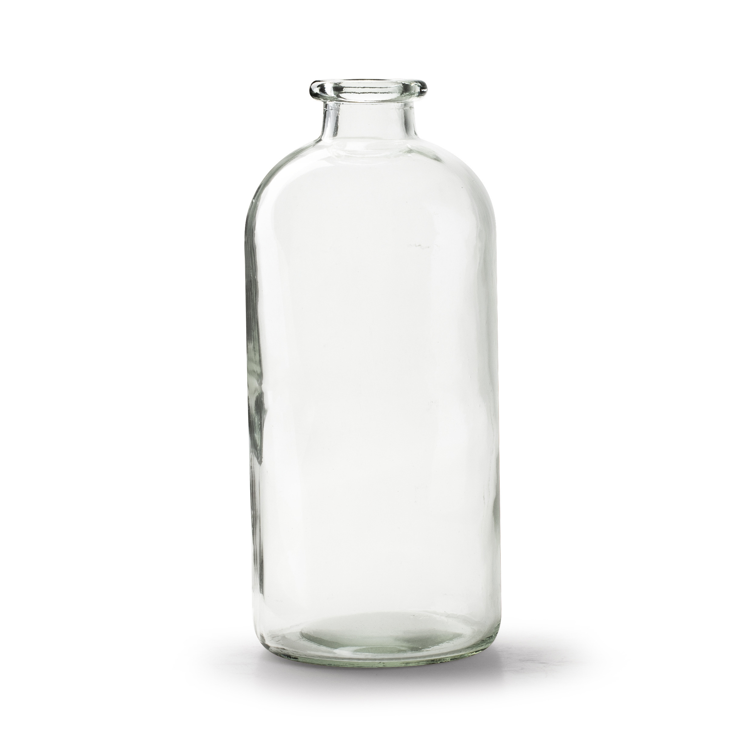 Jodeco Bloemenvaas Jardin - helder transparant glas - D11 x H25 cm - flesvaas -