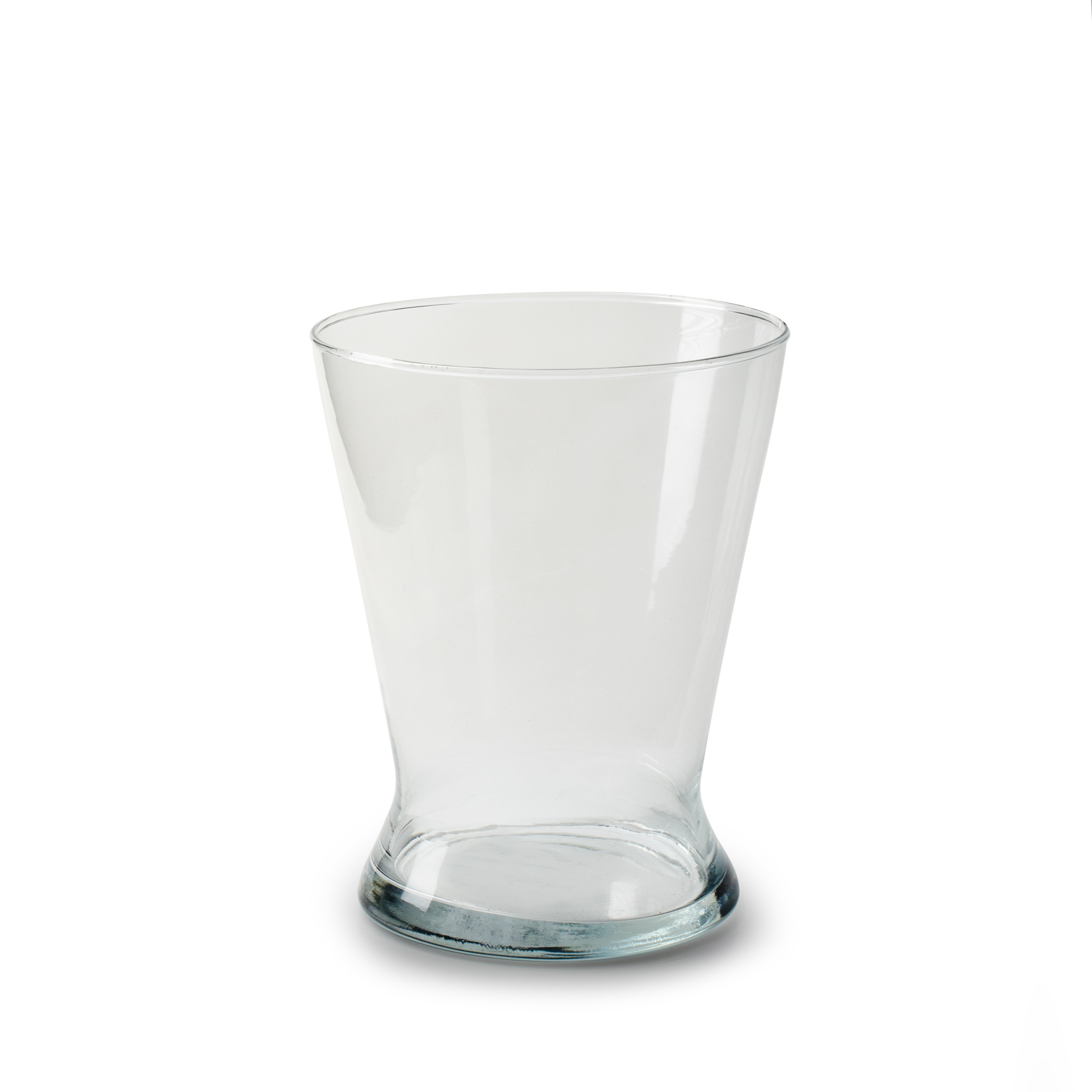 Jodeco Bloemenvaas Xana - helder transparant - glas - D15,5 x H19 cm -