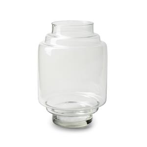 Jodeco Bloemenvaas Lotus - helder transparant glas - glas - D17 x H25 cm - trap vaas -