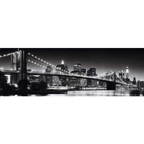 Reinders! Wanddecoratie New York - Brooklyn Bridge black &