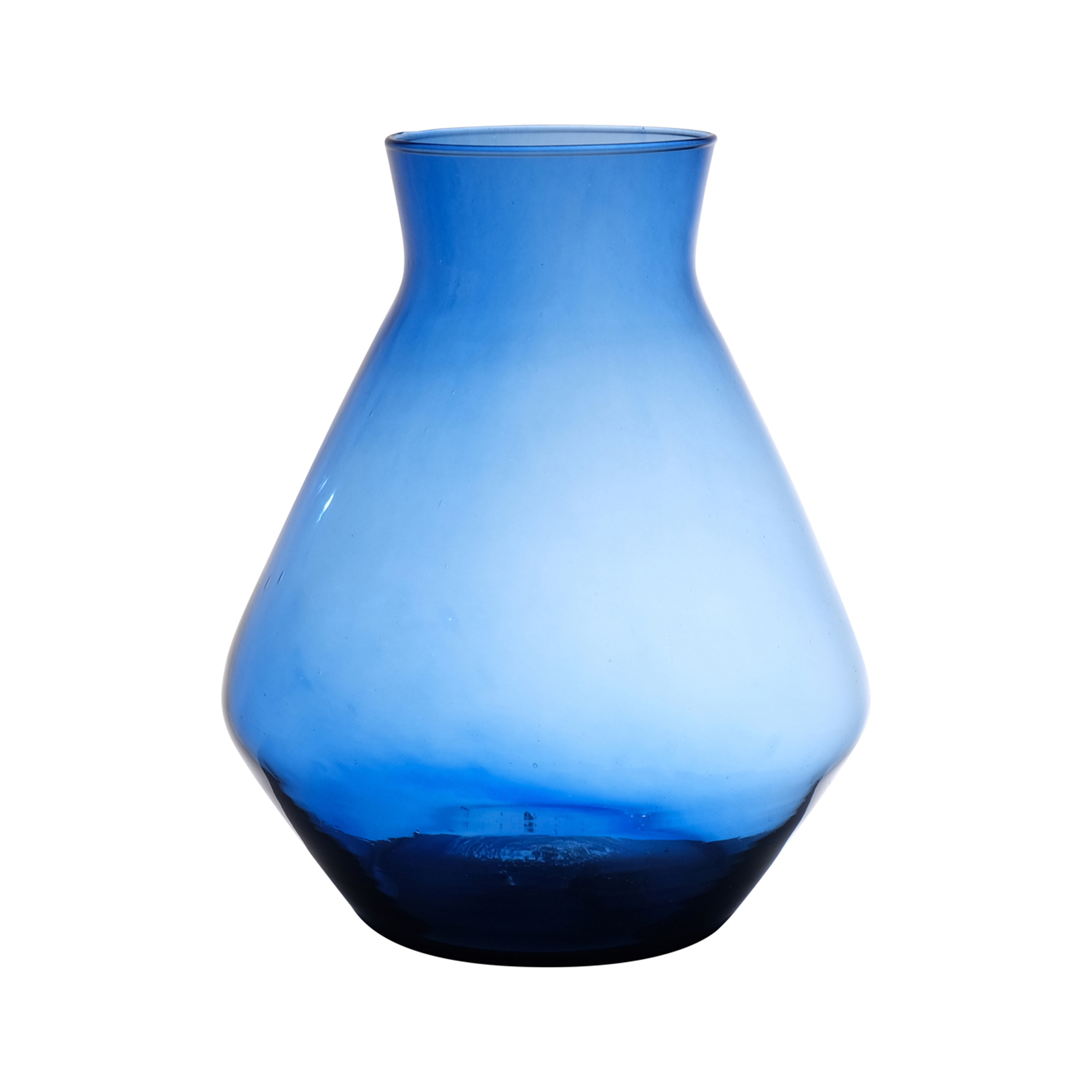 Hakbijl Glass Bloemenvaas Alexandra - transparant blauw - eco glas - D19 x H25 cm -