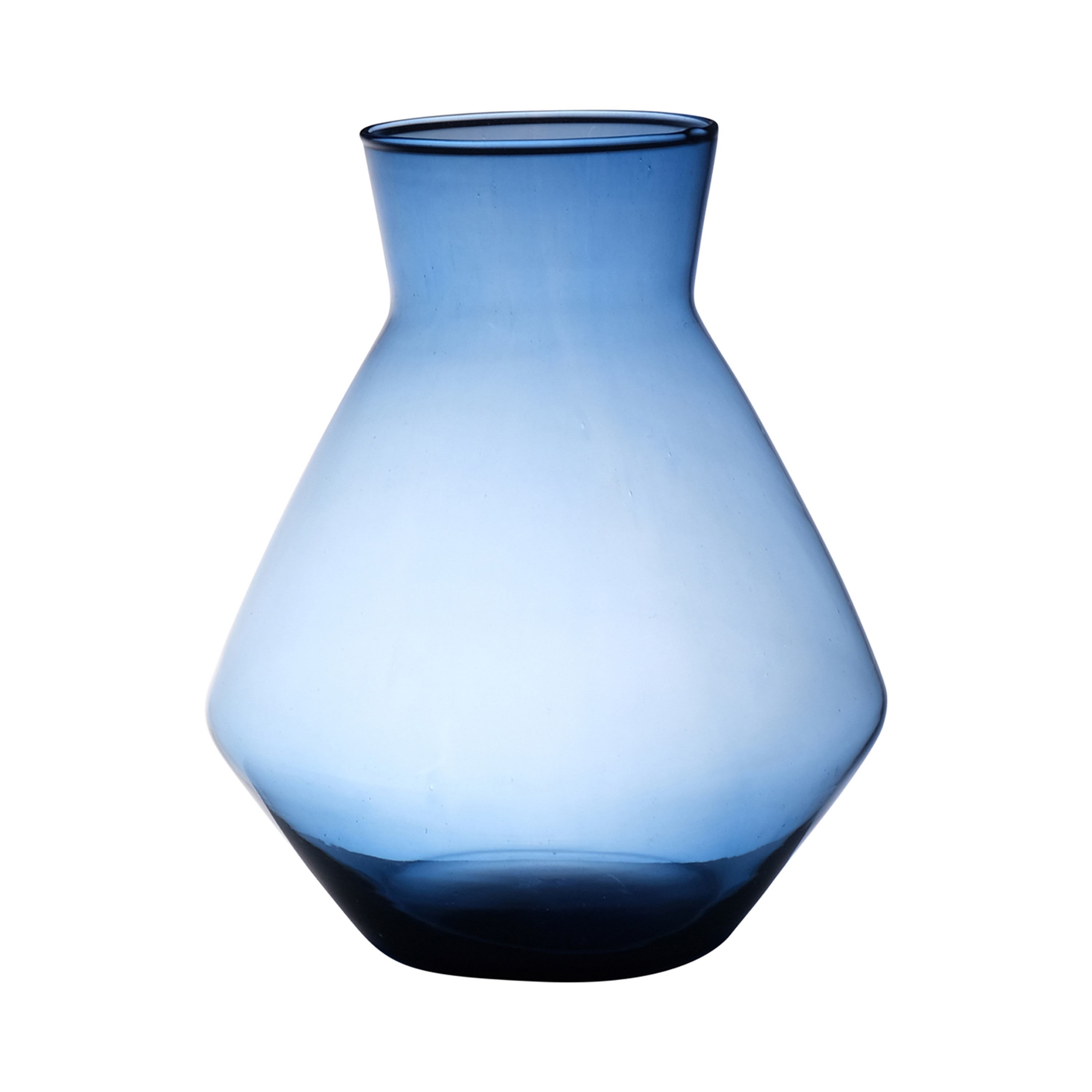 Hakbijl Glass Bloemenvaas Alexandra - transparant blauw - eco glas - D25 x H30 cm -