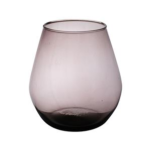 Hakbijl Glass Bloemenvaas Billy - transparant mauve - eco glas - D25 x H30 cm - bol vaas -