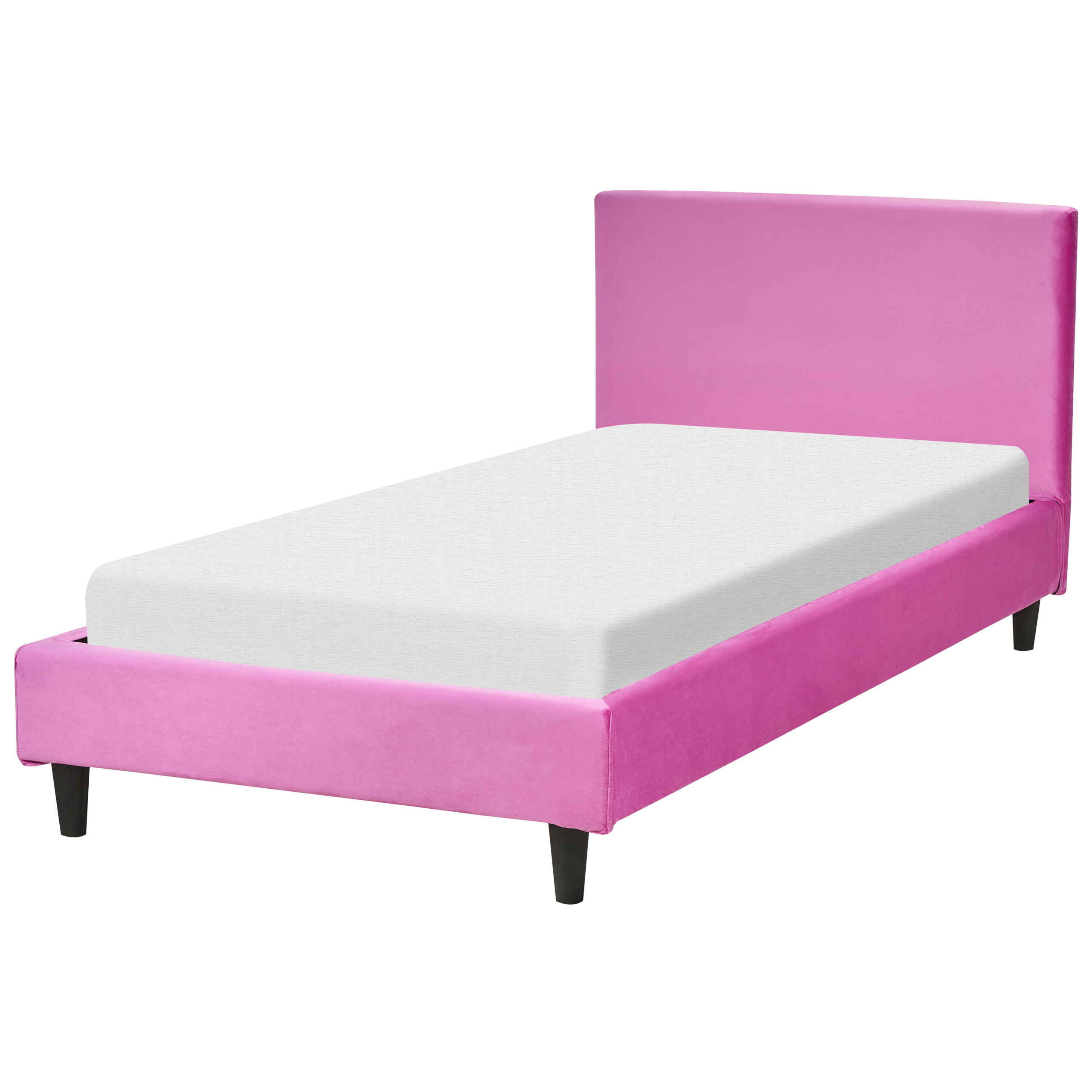 BELIANI Bed fluweel roze 90 x 200 cm FITOU