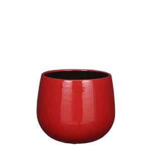 Mica Decorations Pablo Bloempot - 18x18x16 cm - Keramiek - Rood