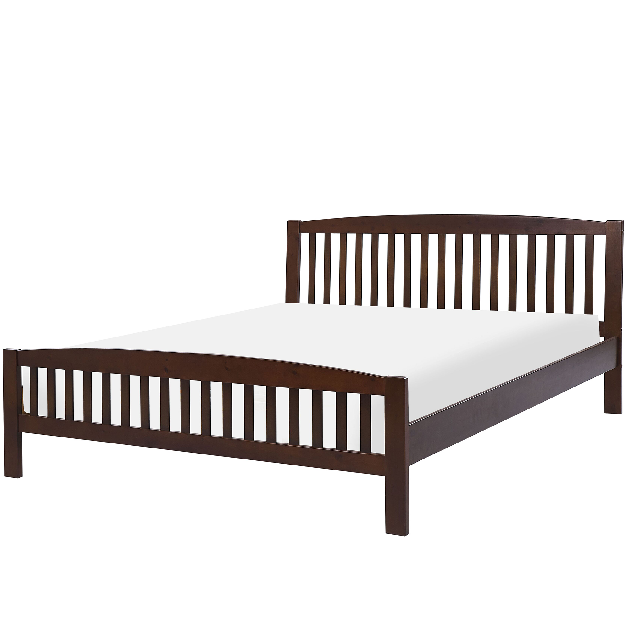 BELIANI Bed hout donkerbruin 160 x 200 cm CASTRES