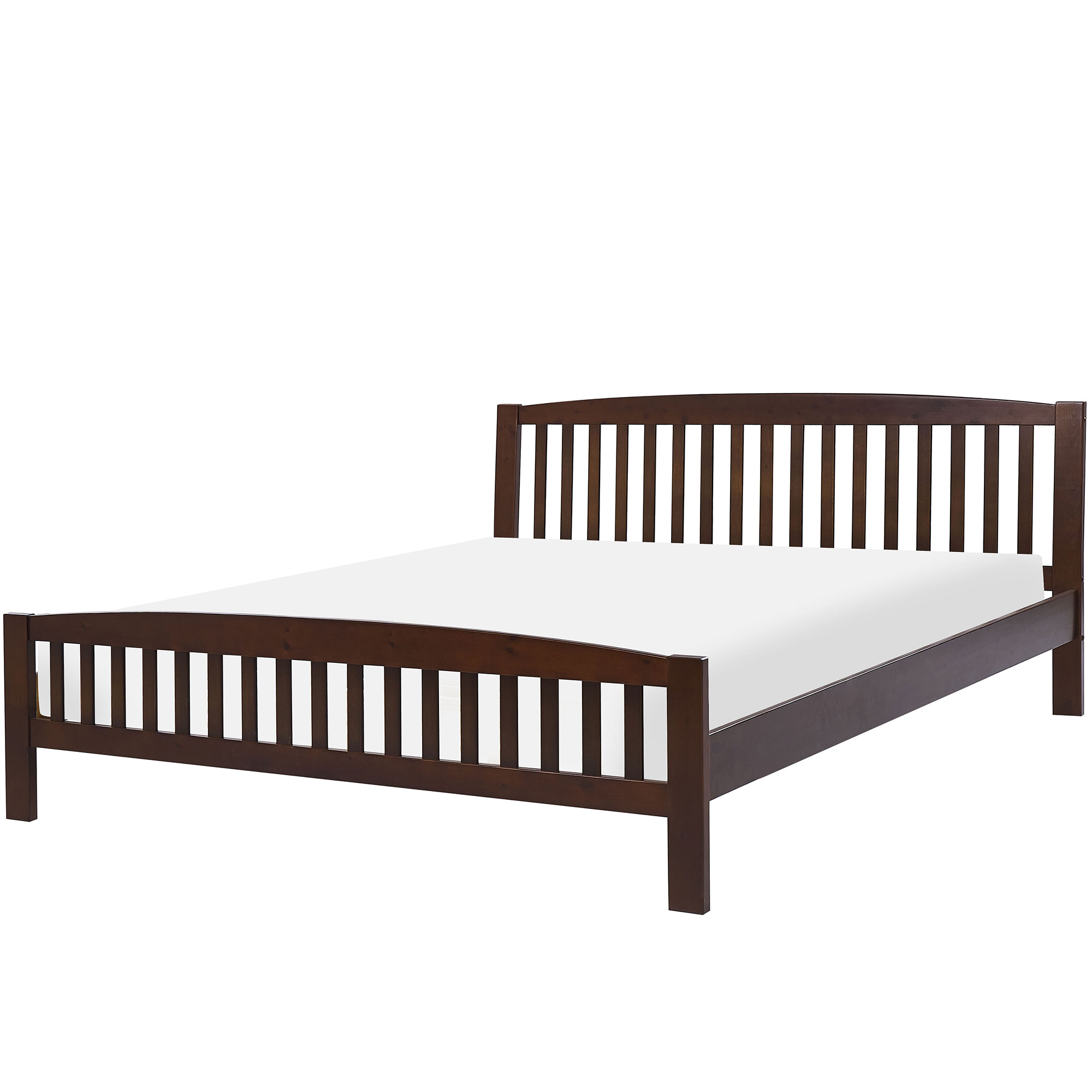 BELIANI Bed hout donkerbruin 180 x 200 cm CASTRES