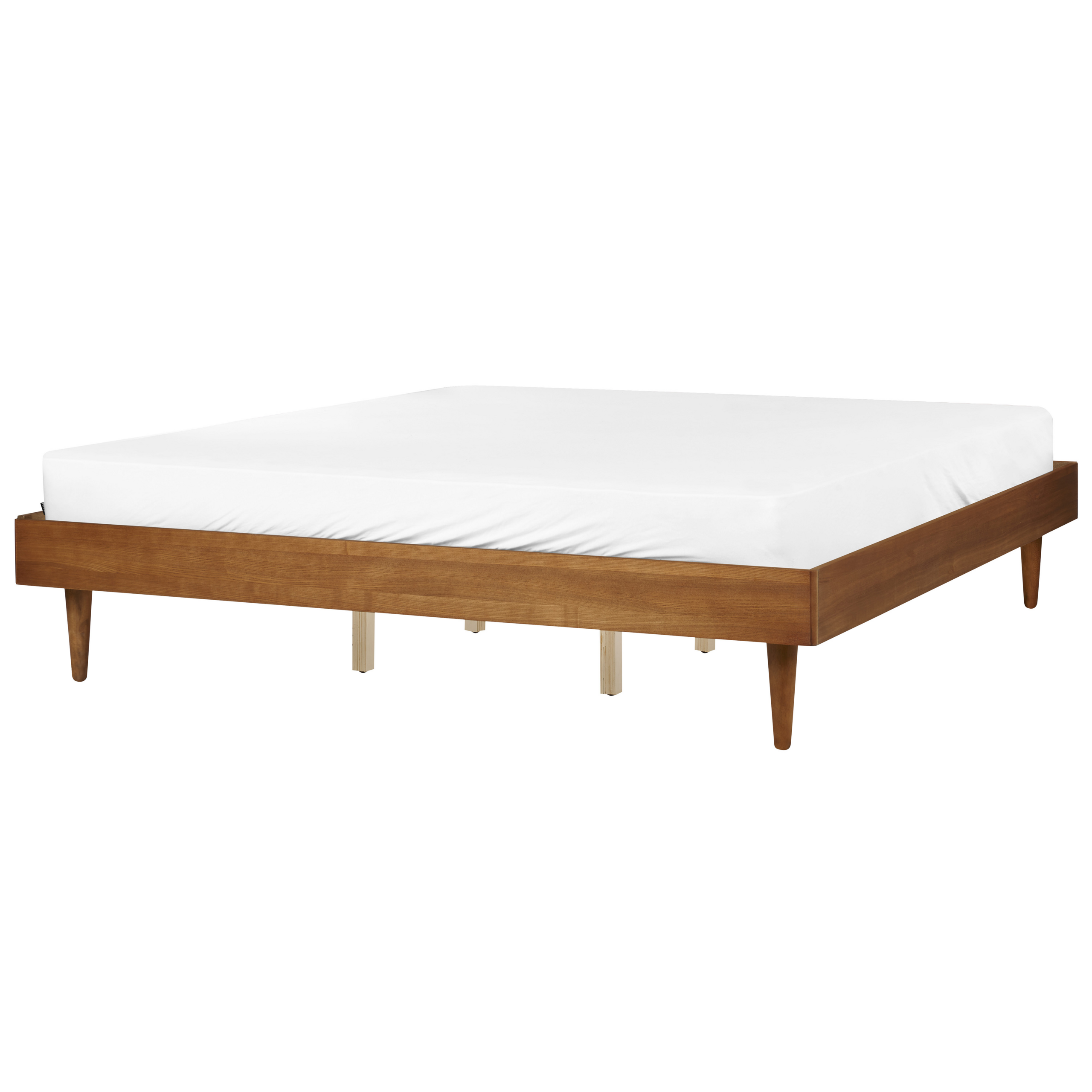 BELIANI Bed hout lichtbruin 180 x 200 cm TOUCY