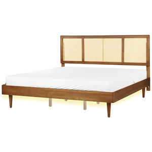 BELIANI Bed met LED hout lichthout 180 x 200 cm AURAY