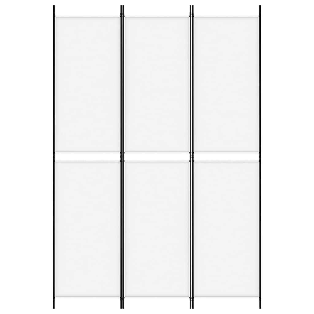 vidaXL Kamerscherm met 3 panelen 150x220 cm stof wit