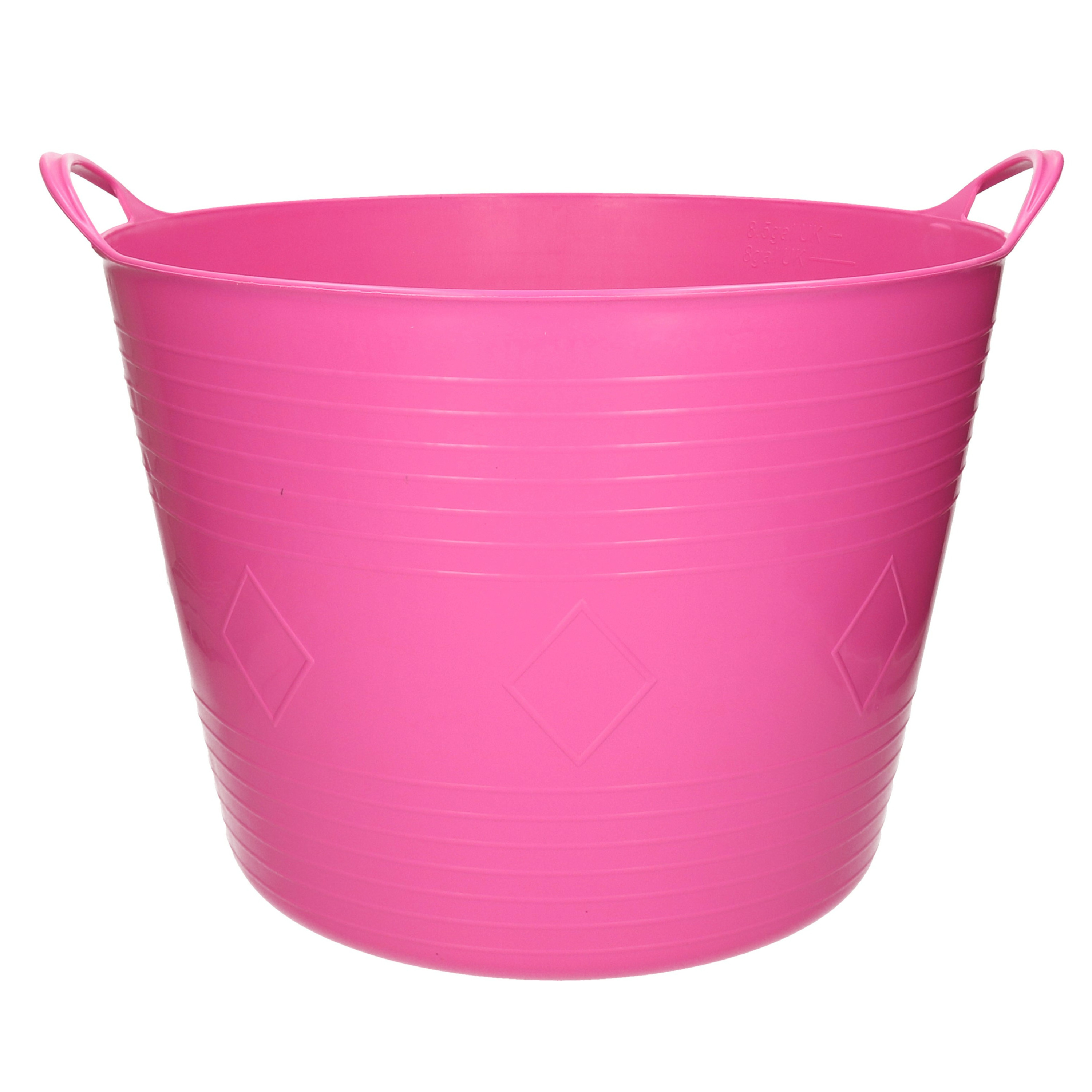 Merkloos Flexibele kuip - liter - roze - kunststof - D45 cm - emmer - wasmand -