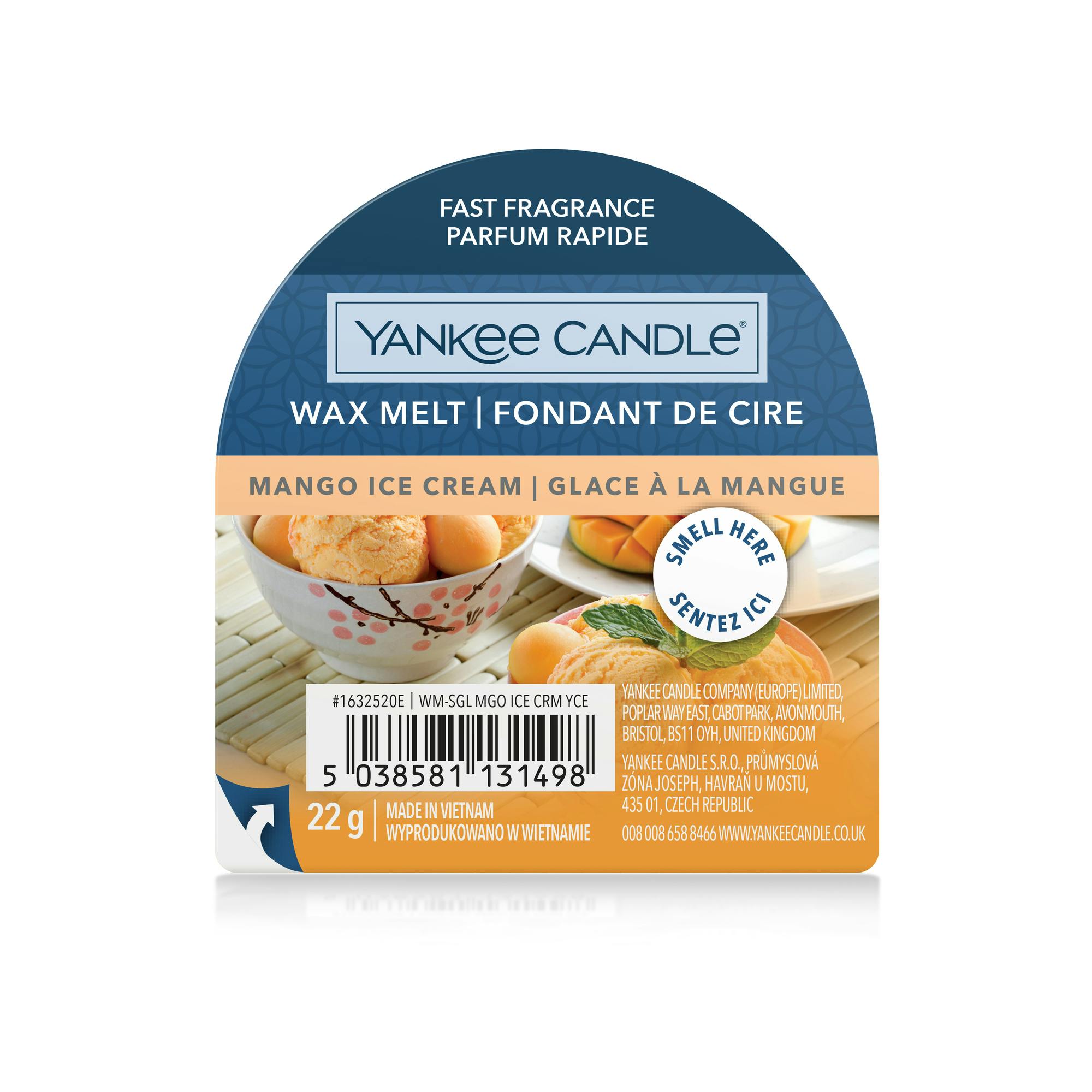 Yankee Candle Wax Melt Mango Ice Cream 22 g