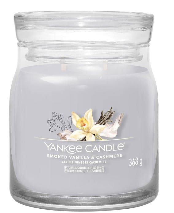 Yankee Candle Kenmerkende Medium Kaarsen Sive Gerookte Vanille & Kasjmere 368 g