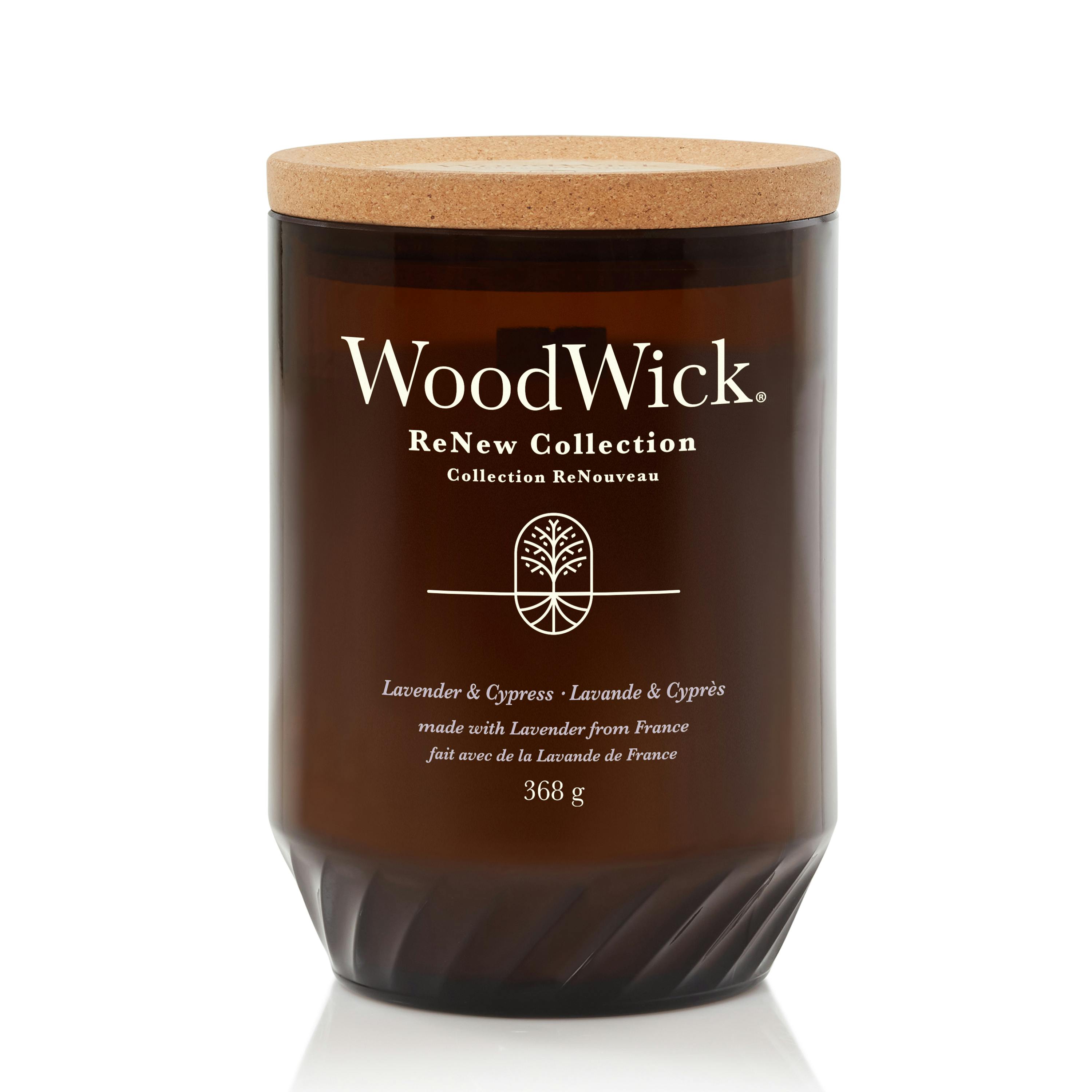 WoodWick Renew Geurkaars Lavender & Cypress 368 g