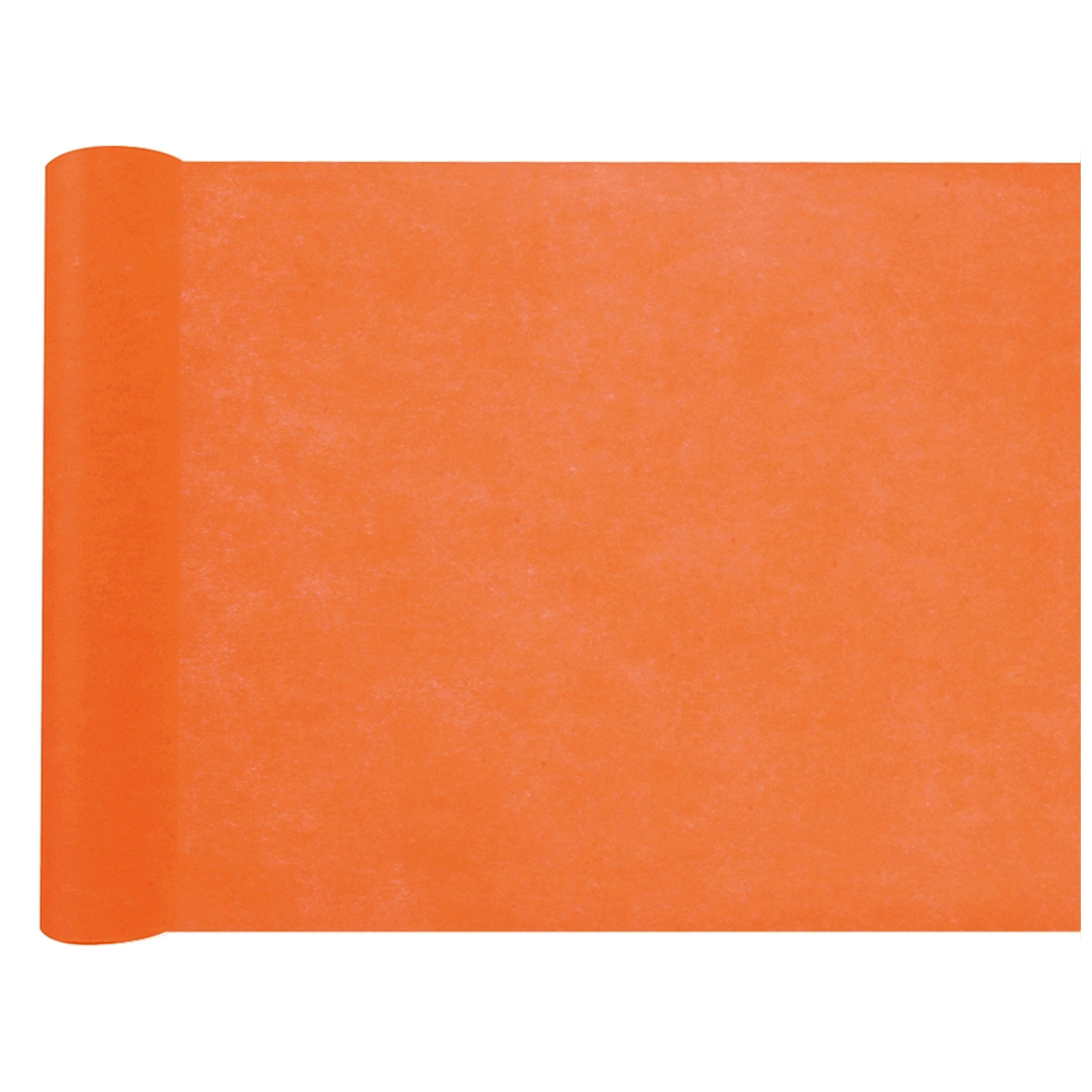 Santex Tafelloper op rol - oranje - 30 cm x 10 - non woven polyester -