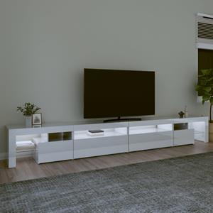 bonnevie TV-Schrank mit LED-Leuchten Hochglanz-Weiß 290x36,5x40 cm Vidaxl Weiß