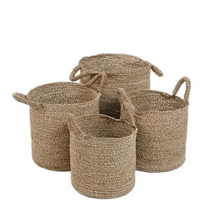 Bazar Bizar Mand Sensity Zeegras, Set van 4 stuks - Naturel