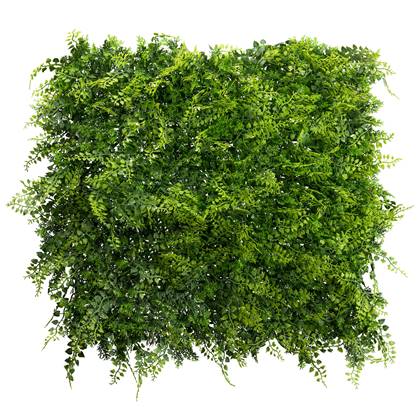 Kopu kunstplant UV Bestendig Wandpaneel Planten mat 50x50x7 cm Varens