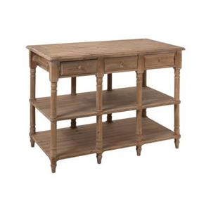 J-Line Console 6 Laden Hout Naturel