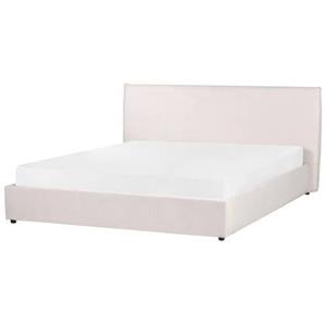 Beliani LAVAUR-Bed met opbergruimte-Creme-180 x 200 cm-Fluweel