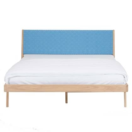 Gazzda Fawn bed 180x200 cotton webbing blue